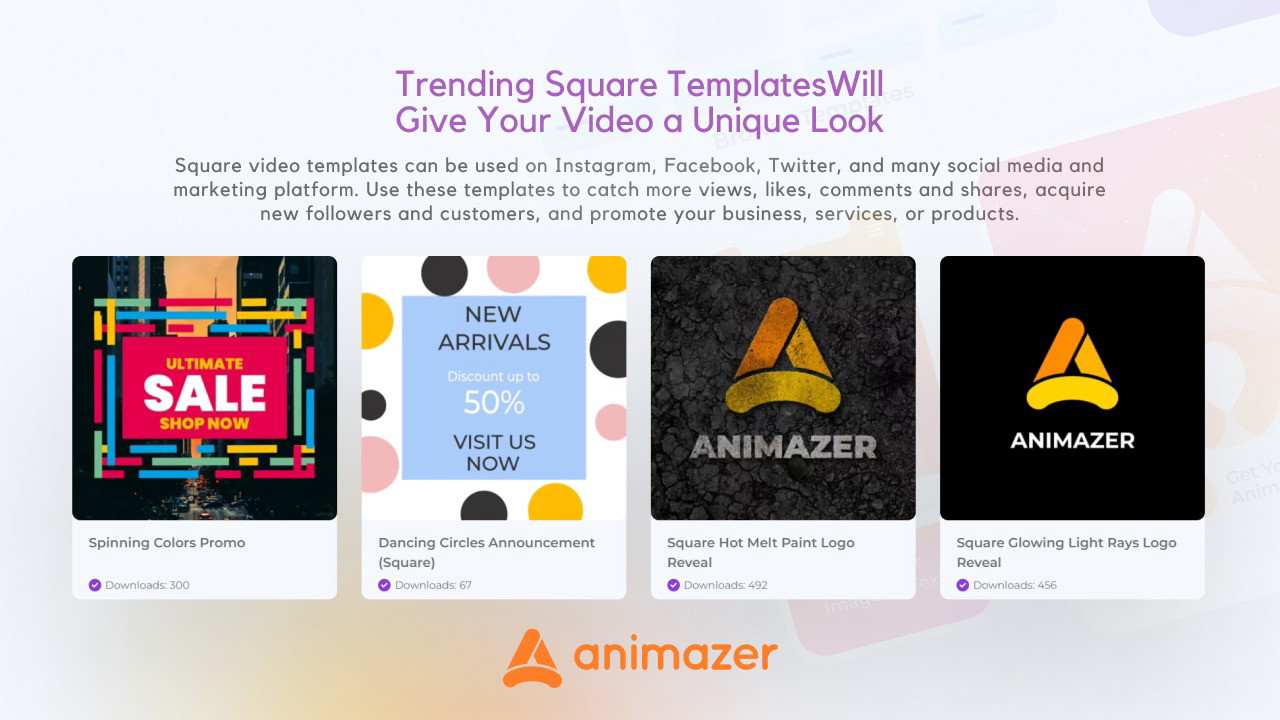 Stand out on social media with our square templates that boost engagement and attract new followers and customers.