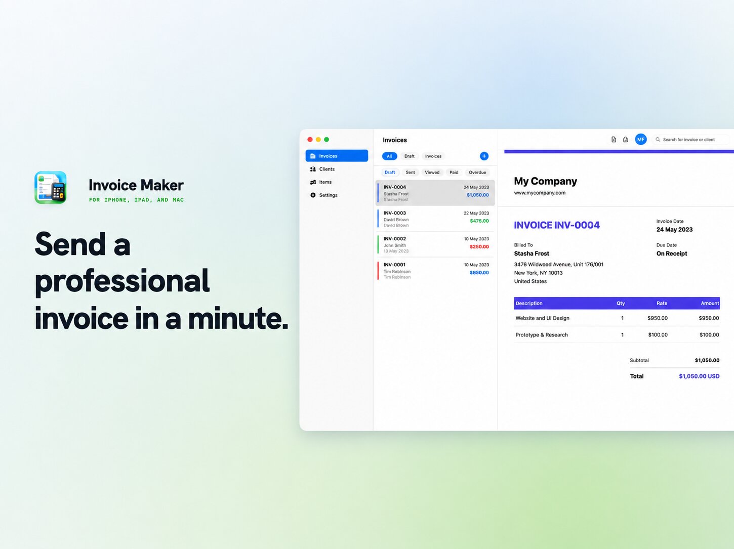 ai invoice maker lifetime subscription screenshot 1