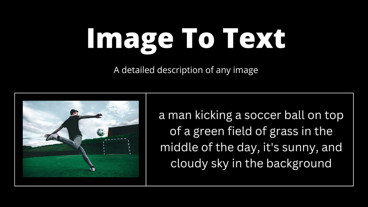 A detailed description of any image.