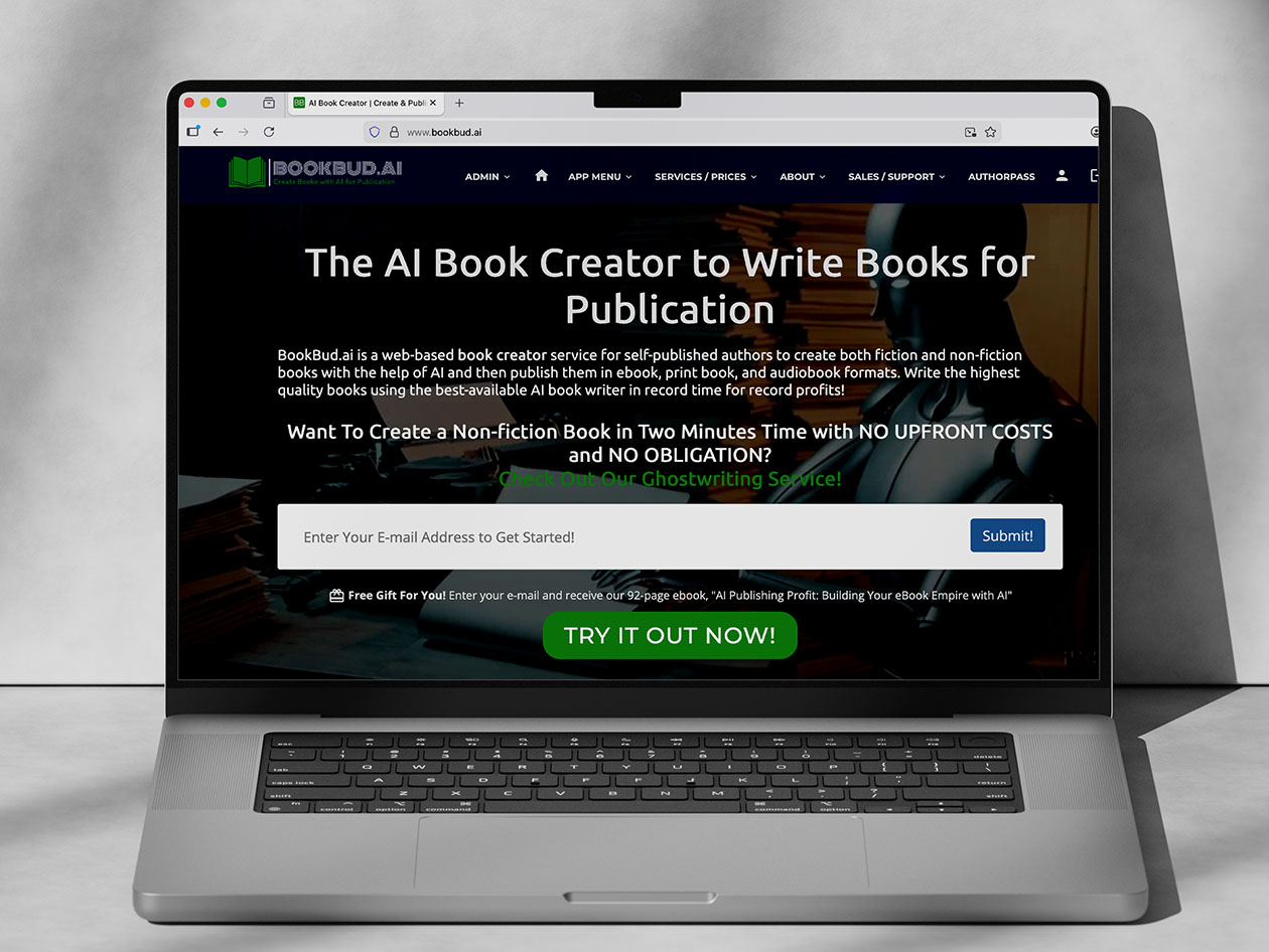 bookbud ai e book generator 40m characters lifetime subscription screenshot 1