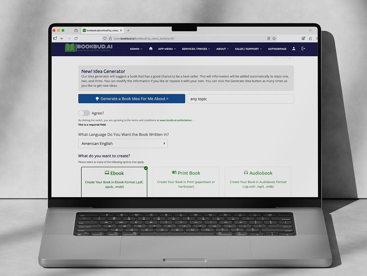bookbud ai e book generator 40m characters lifetime subscription screenshot 2