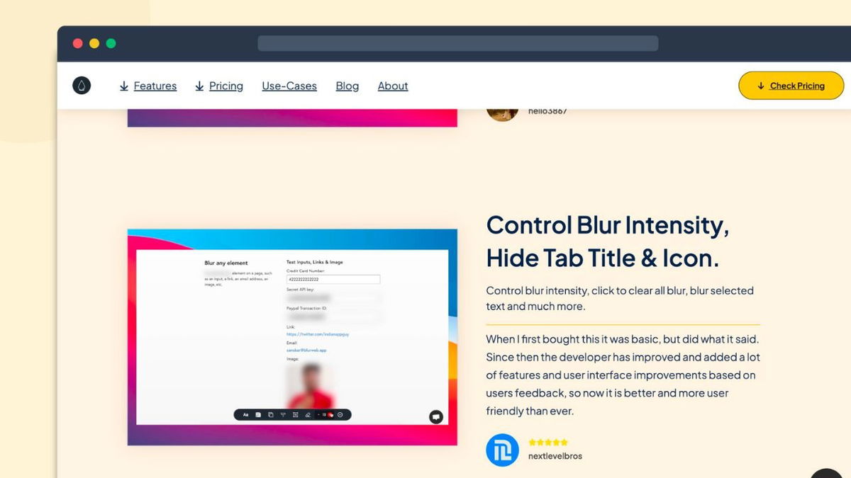 blurweb app screenshot 4