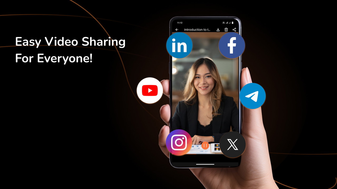 Share your video easily to inspire your audience.