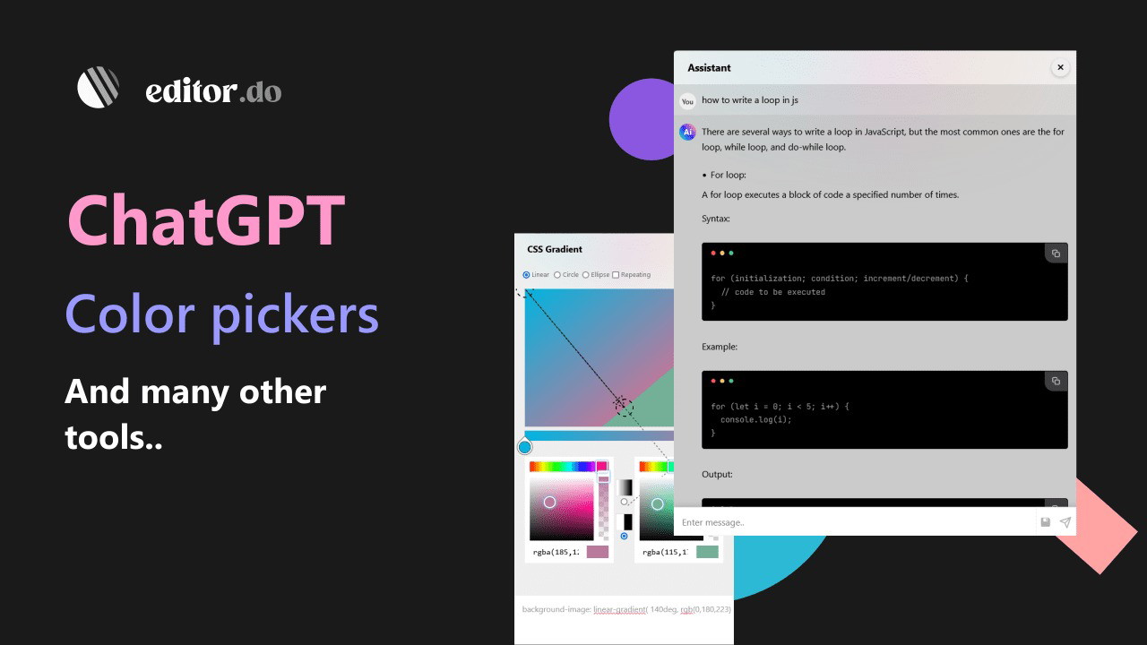 ChatGPT's integration and a range of ready-to-use tools are at your disposal.