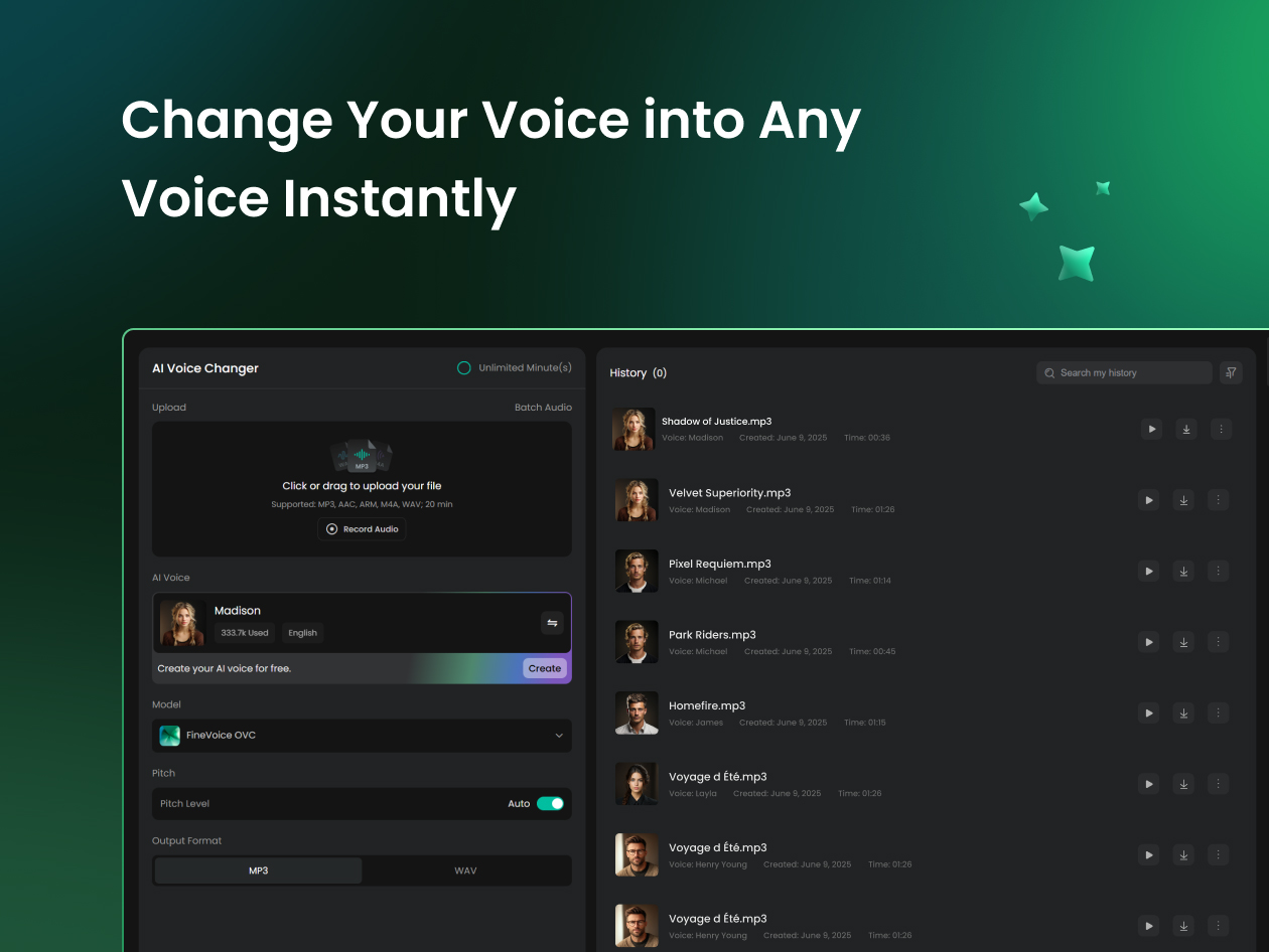 finevoice ai basic plan lifetime subscription screenshot 3