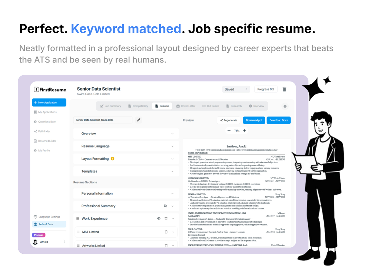 firstresume ai job hunting automator lifetime subscription screenshot 2