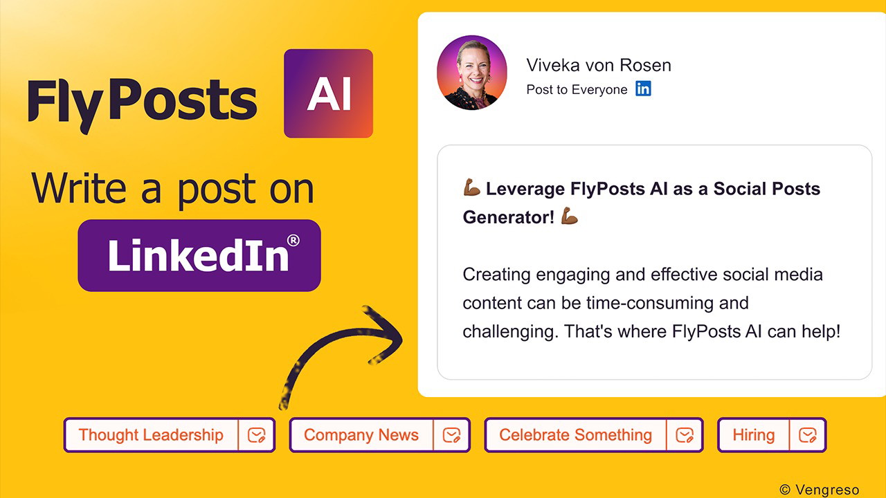A social media AI post generator designed to help users create social posts right from within LinkedIn’s “Start a Post."