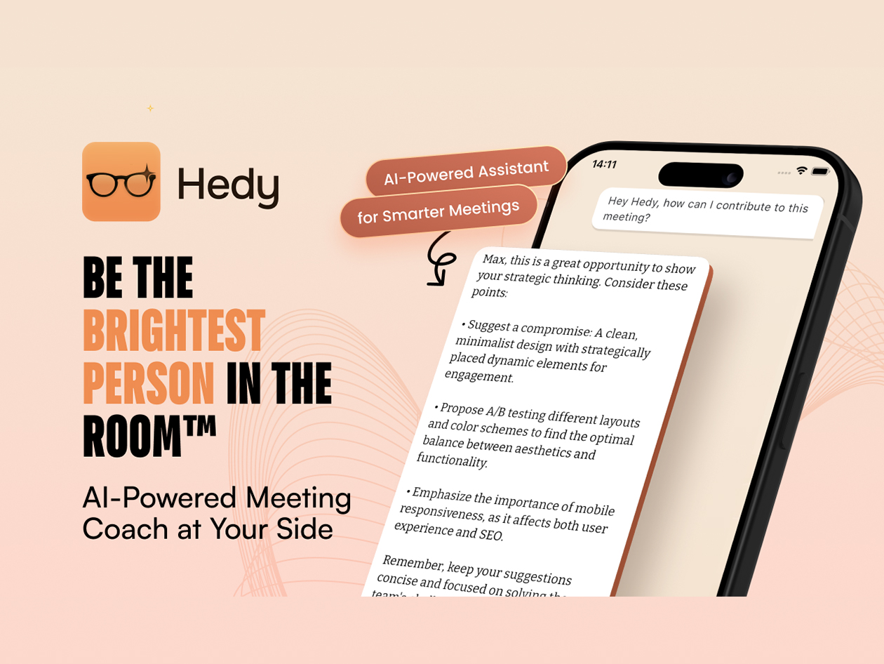 hedy ai real time meeting class coach pro 1 year subscription screenshot 1