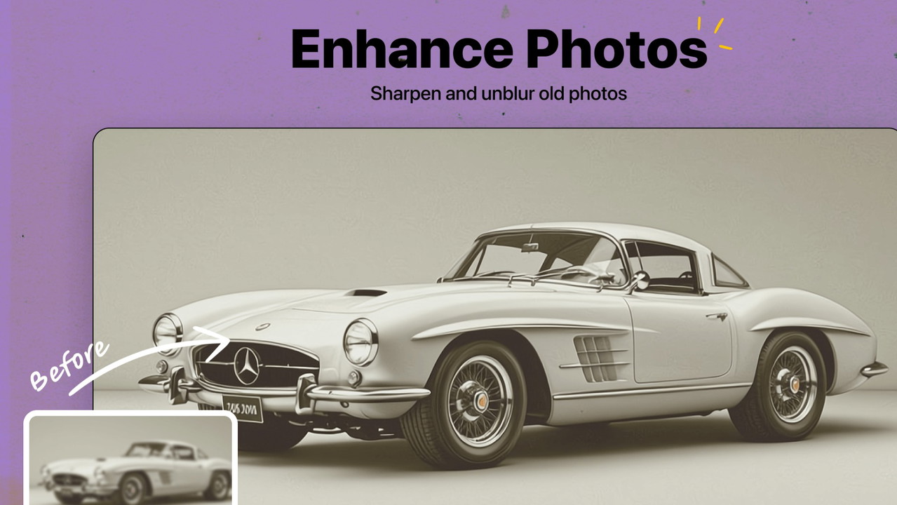 Enhance the details of the old photos
