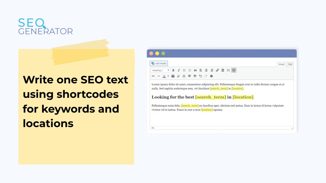 Use shortcodes to level up your SEO game.