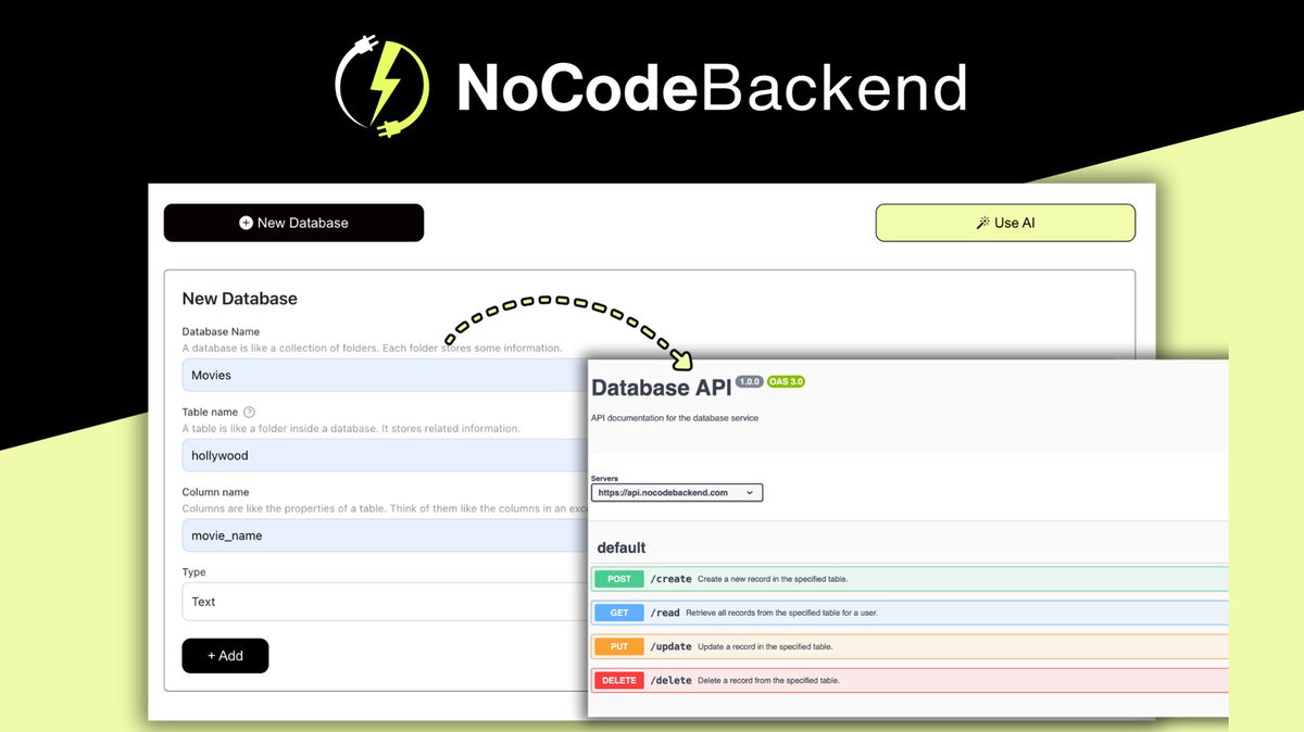 nocodebackend screenshot 1