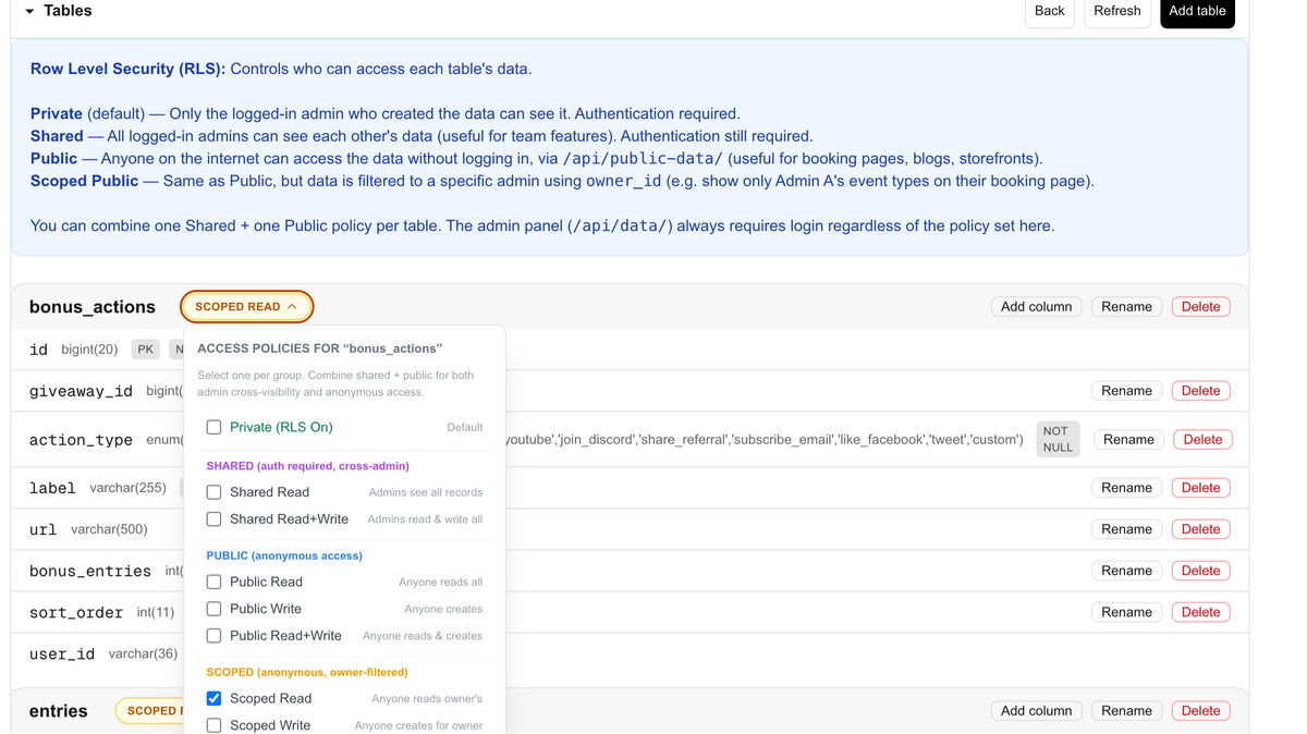 nocodebackend screenshot 4