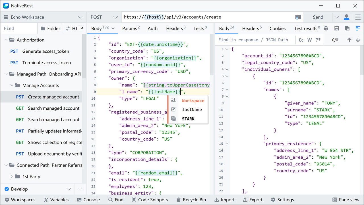 NativeRest is a cross-platform desktop application that supports sending REST API requests.