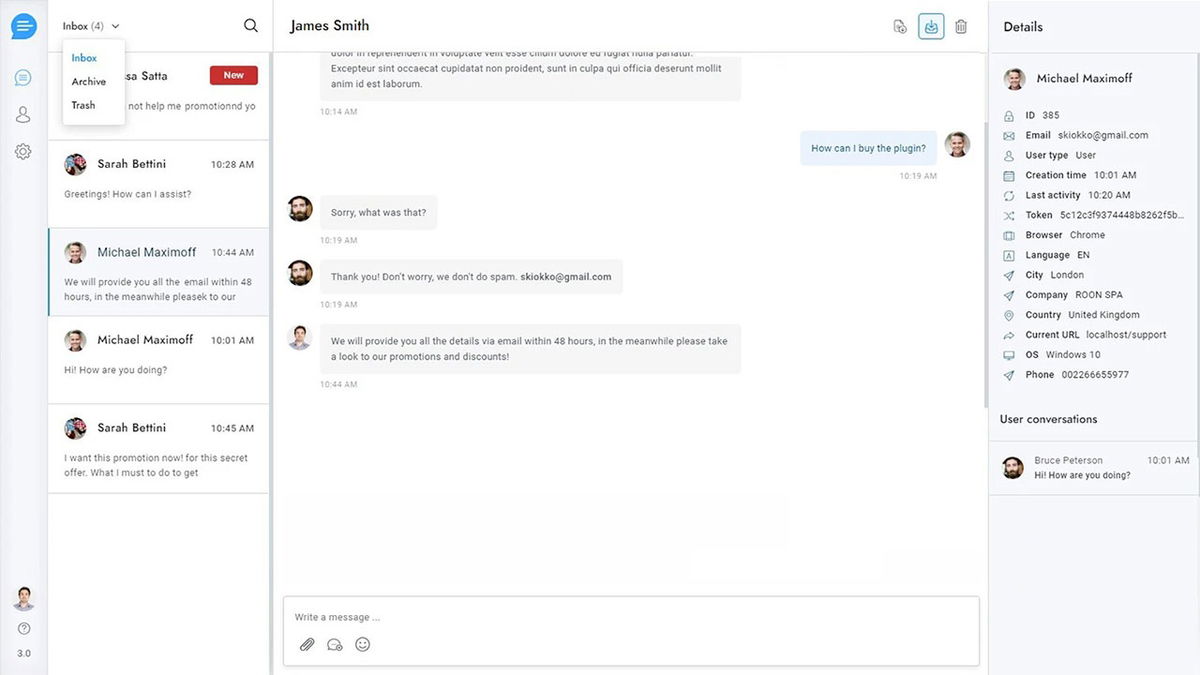 support board screenshot 2