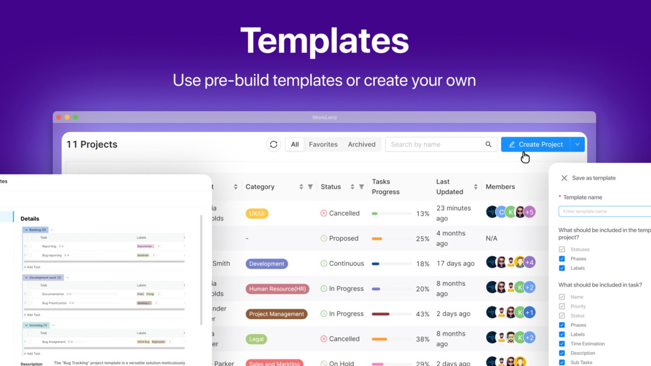 Project templates in action