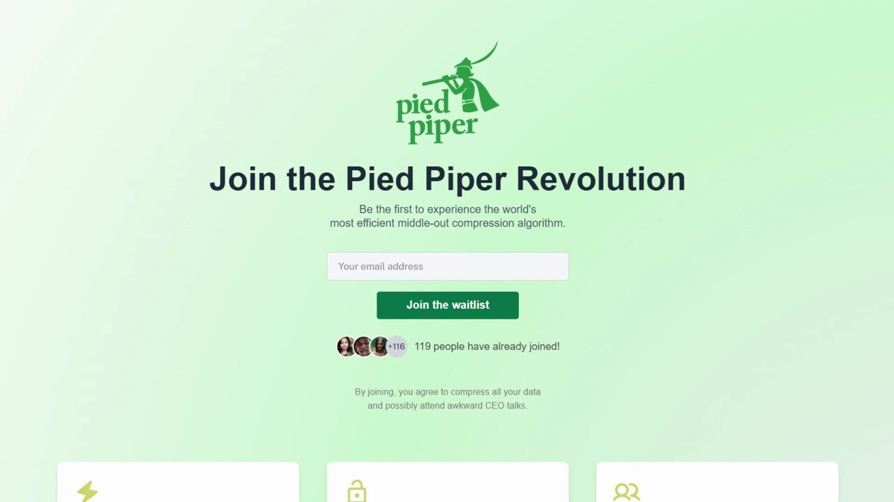 Here's an example of a waitlist landing page.