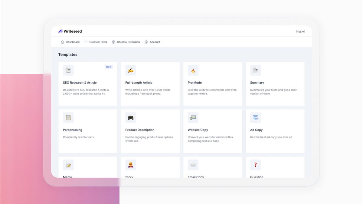 writeseed screenshot 2