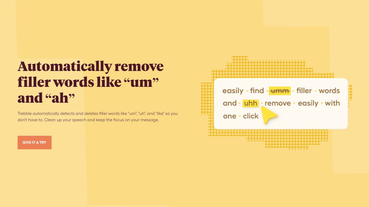 Delete filler words