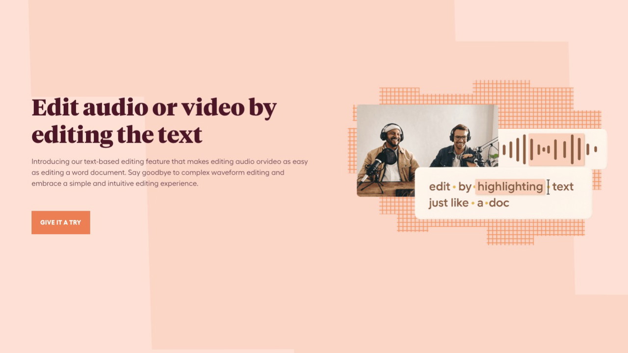 Edit Audio or Video by editing the text