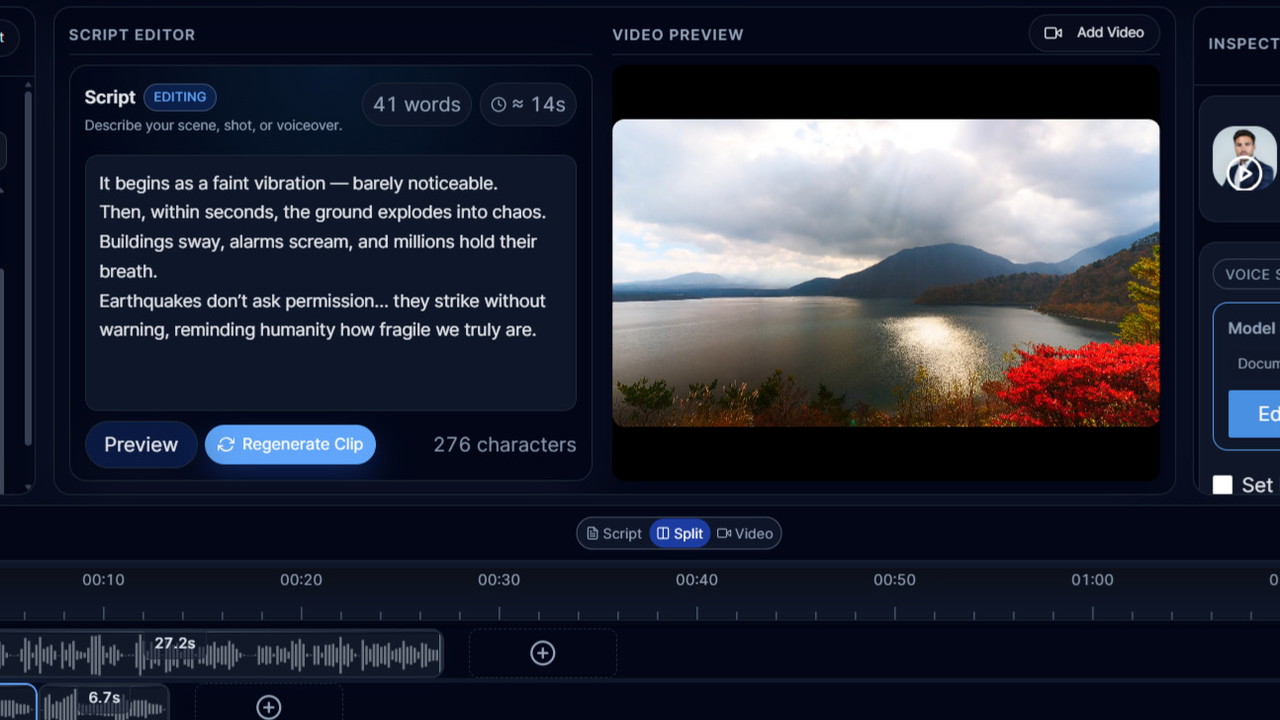 Timeline Studio: Build multi-track audio projects and sync them perfectly with your video scenes.