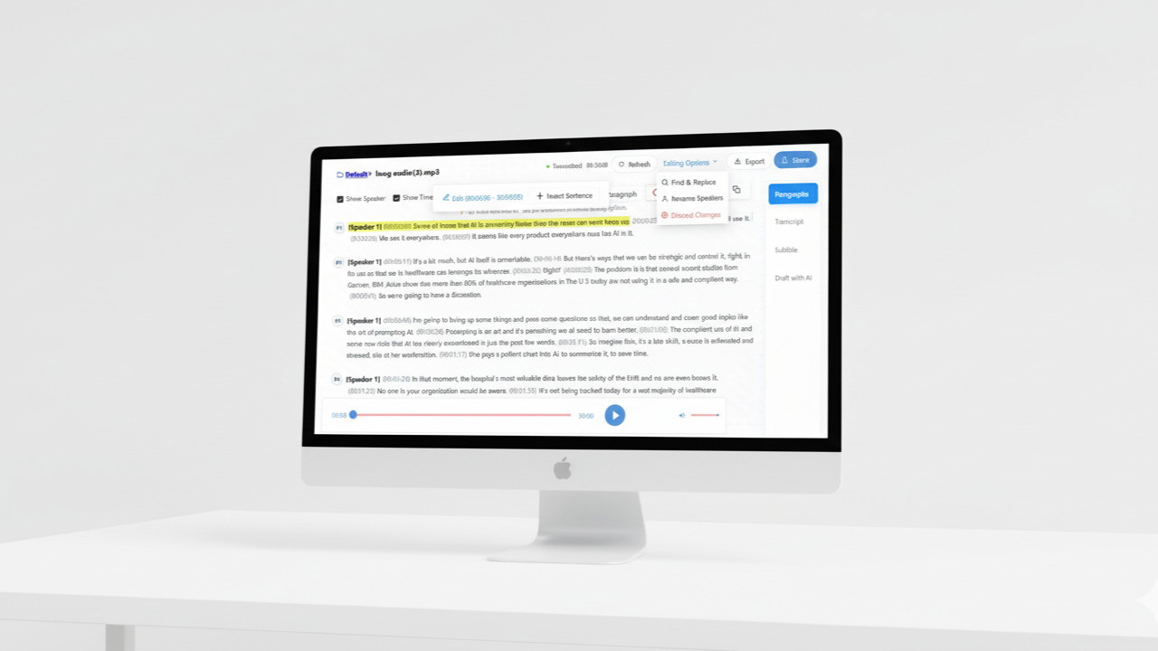 Transcription Studio: 🎧 Turn Hours of Audio Into Polished Text in Minutes