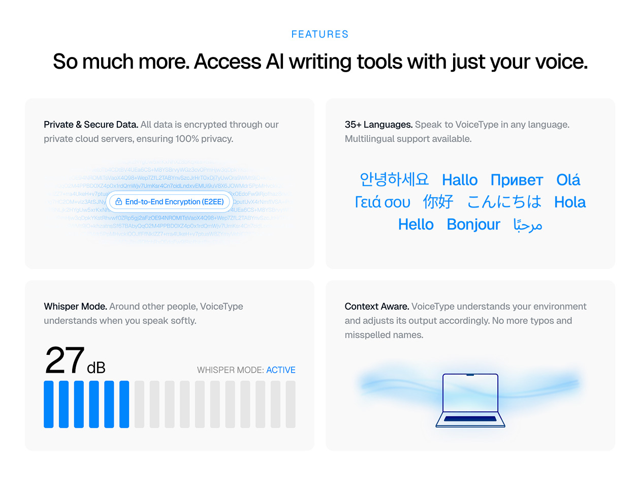 voicetype ai voice to text lifetime subscription 5k words month screenshot 5