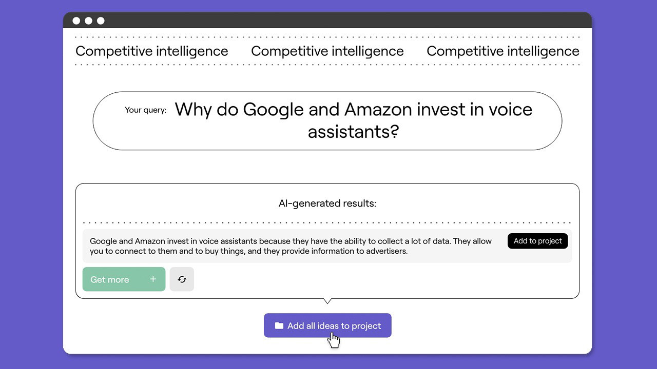 Competitive intelligence