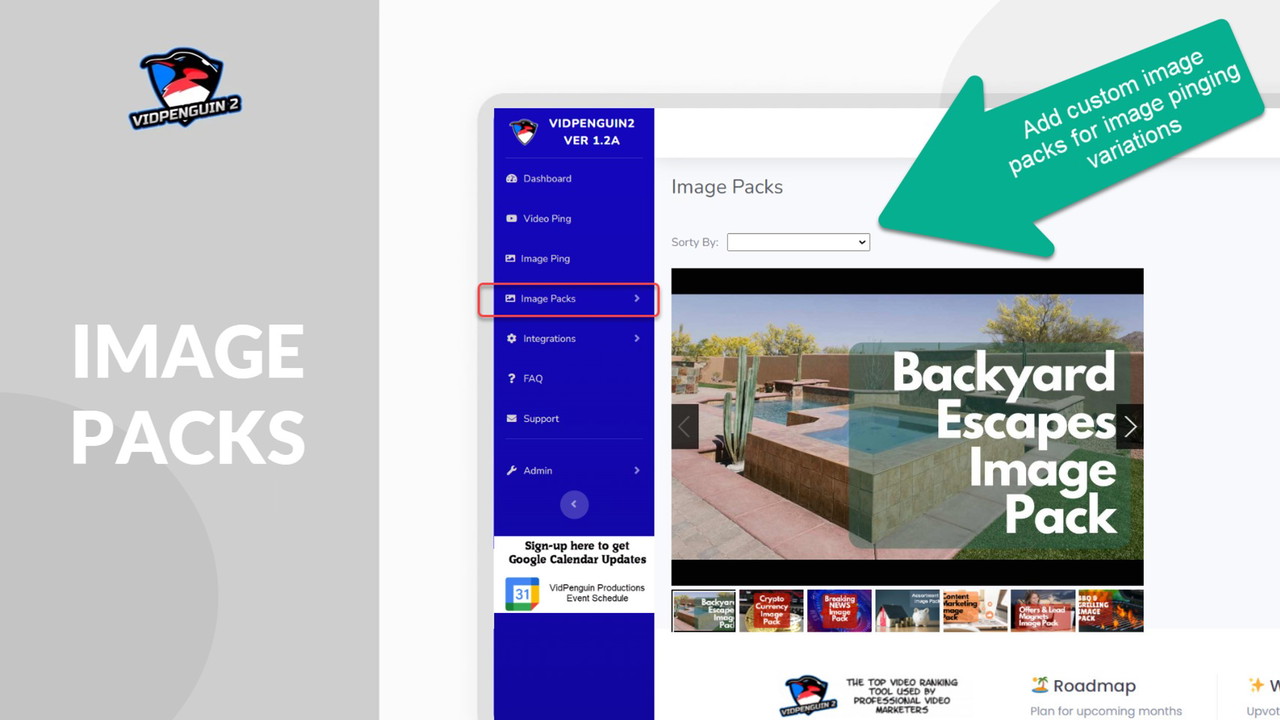 Add custom image packs for image pinging variations