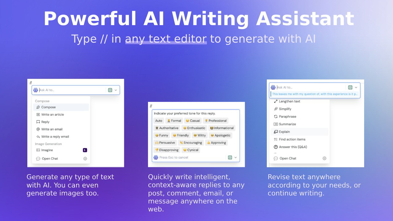 Our AI Writing Assistant will help accelerate your content creation.