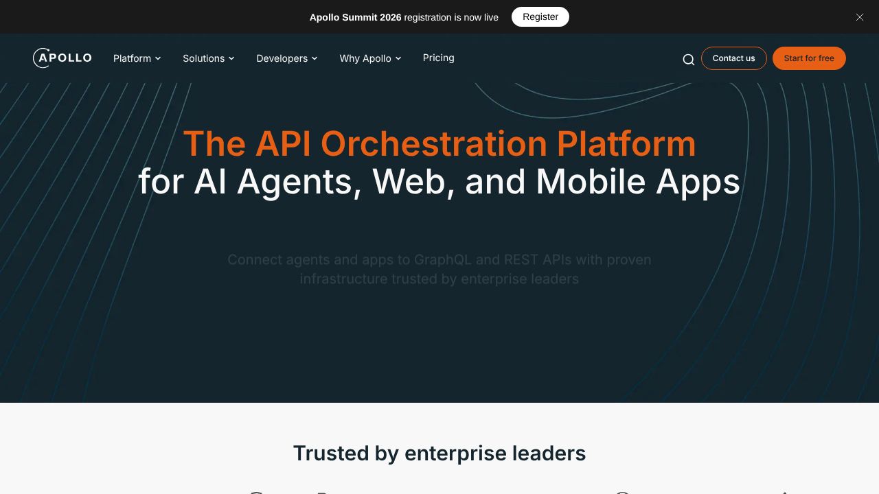 Apollo MCP Server homepage screenshot