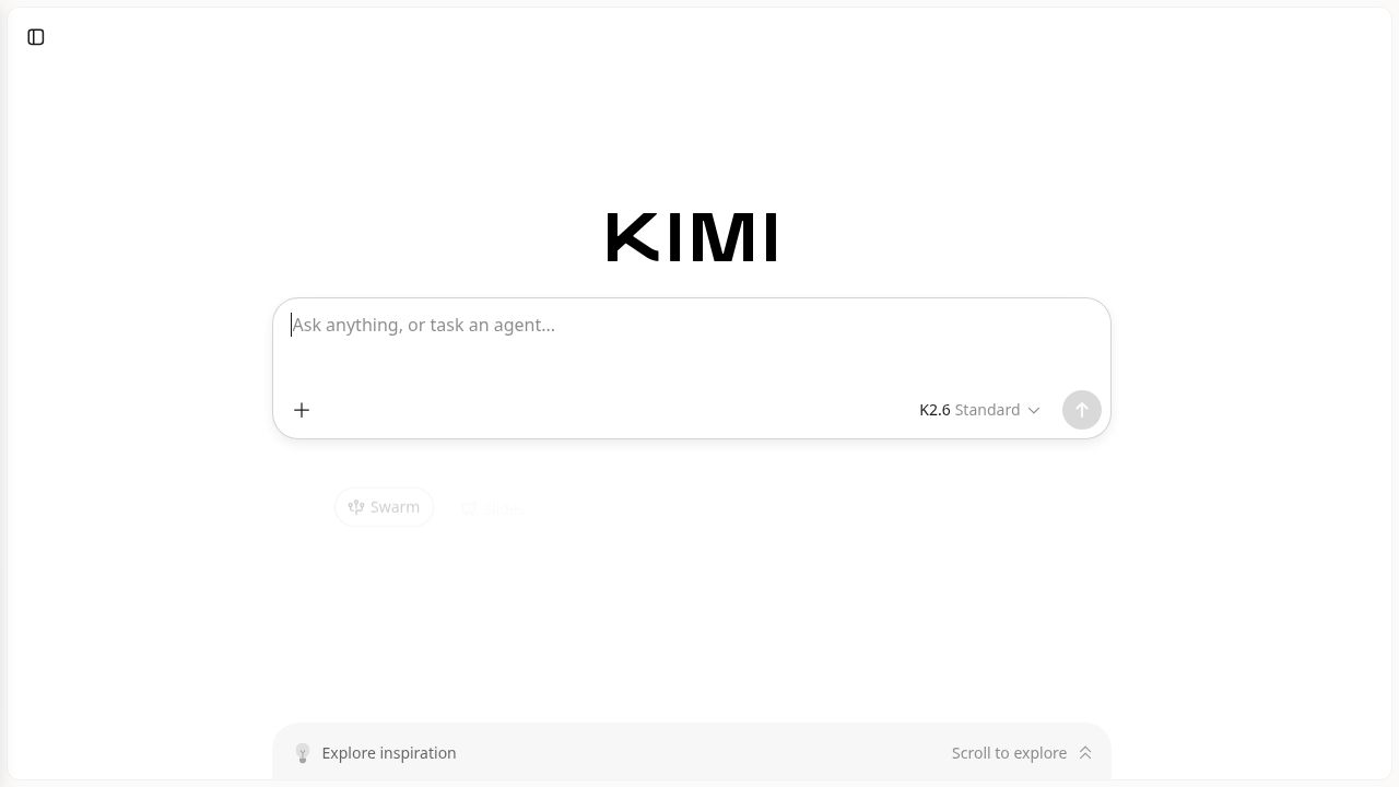 Kimi interface, a ChatGPT alternative for document and slide-deck work
