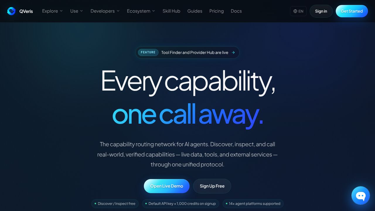 mcp homepage screenshot