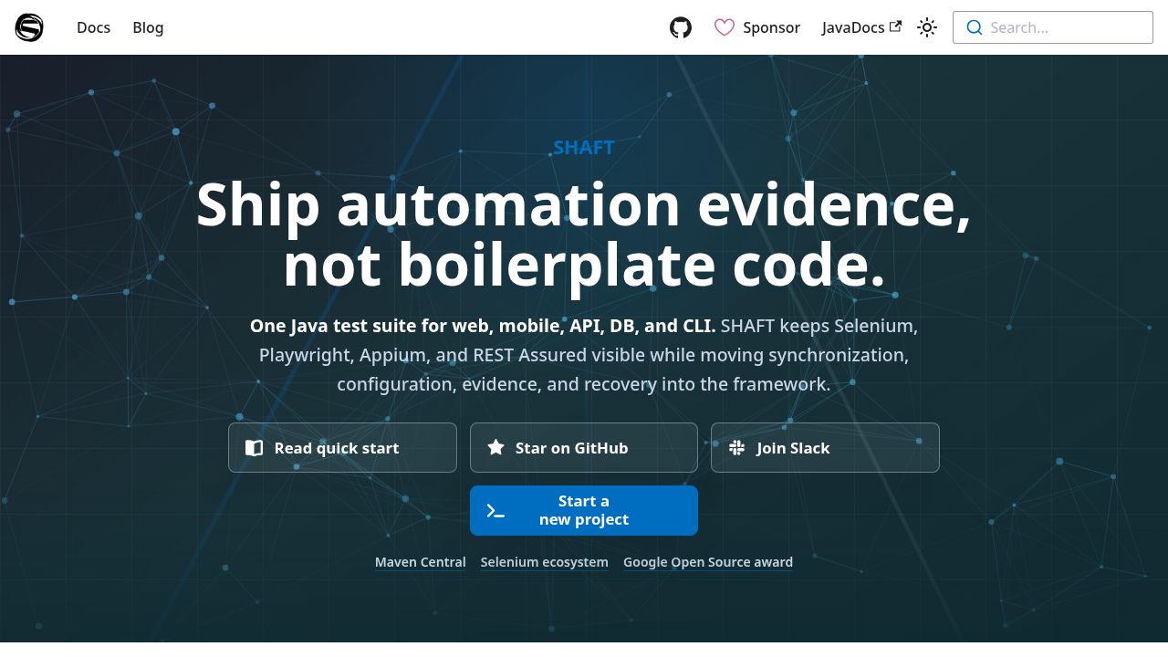 shaft-mcp homepage screenshot