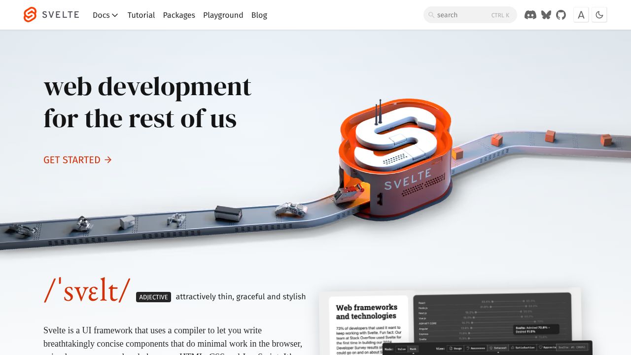 Svelte MCP homepage screenshot