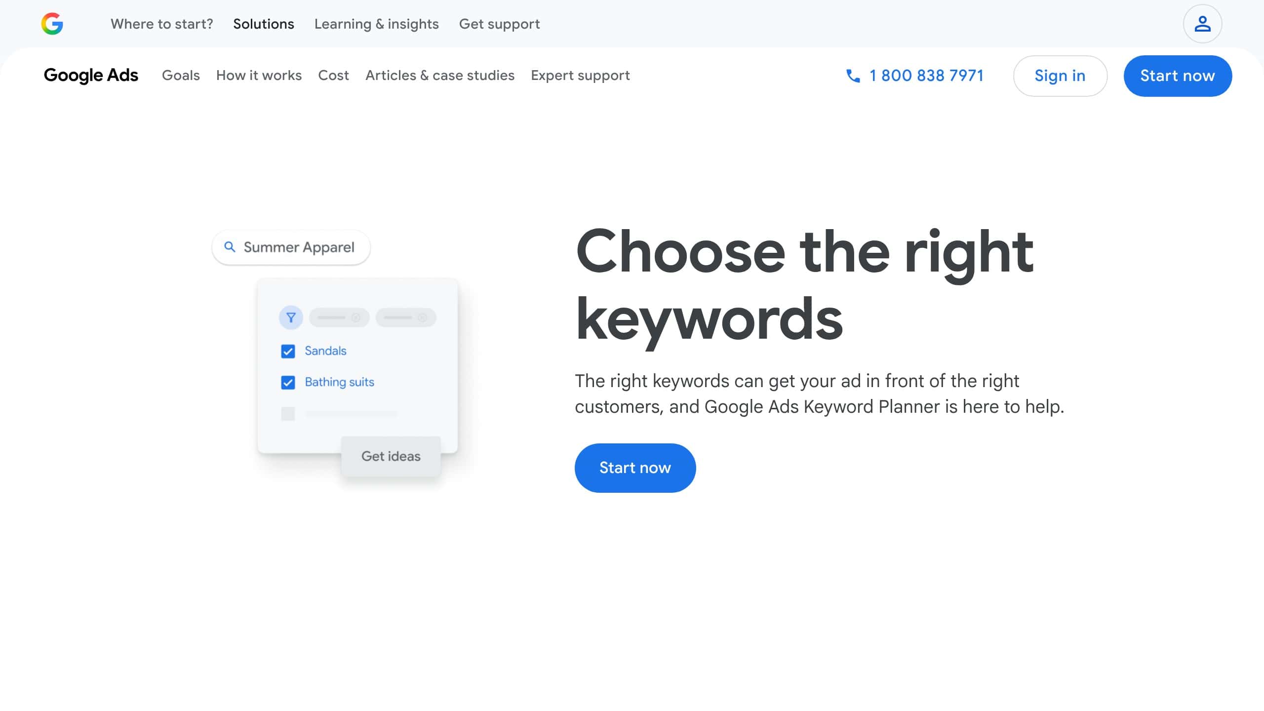 Google Keyword Planner free keyword research tool