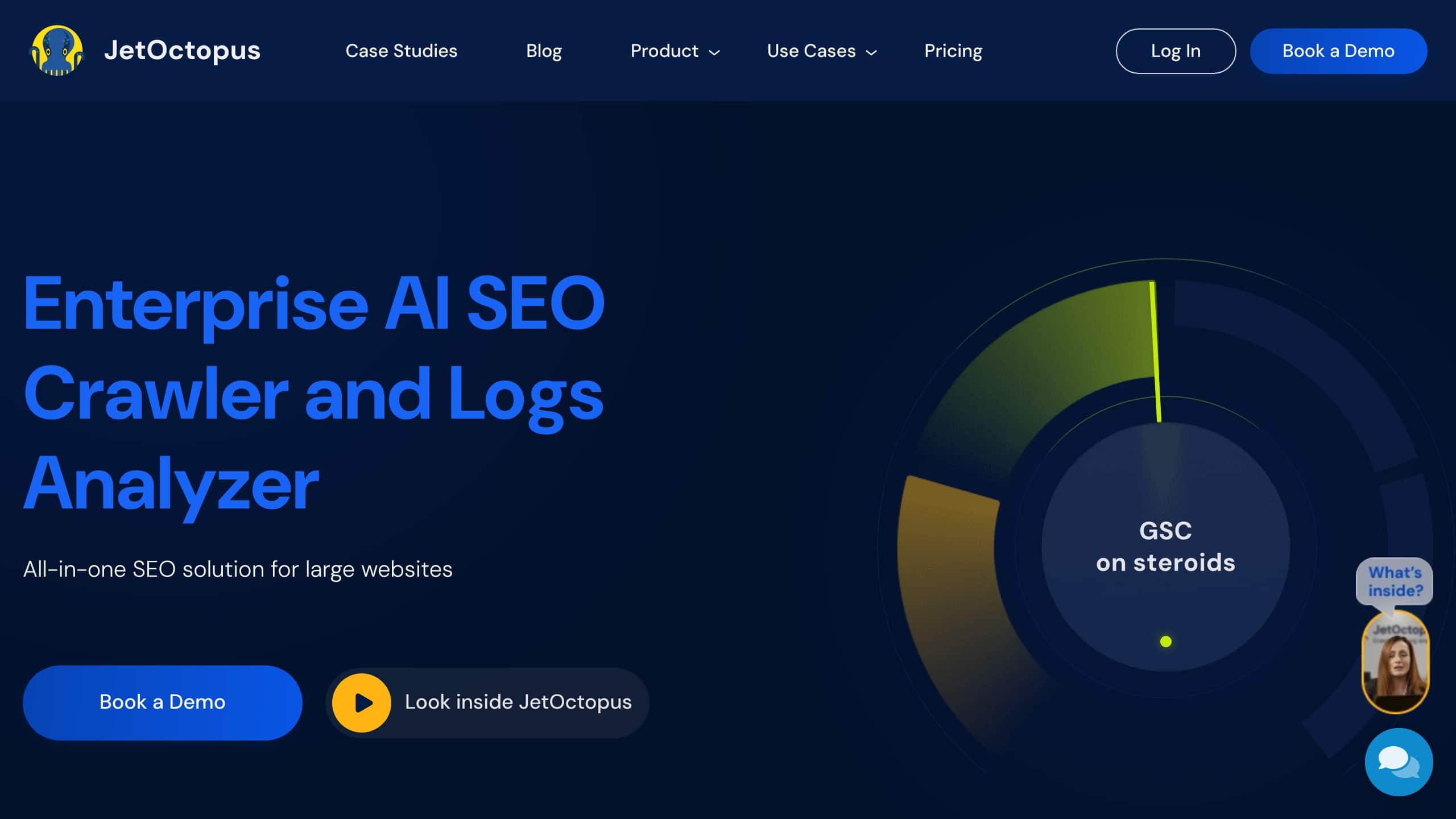 JetOctopus website crawler with server log analysis