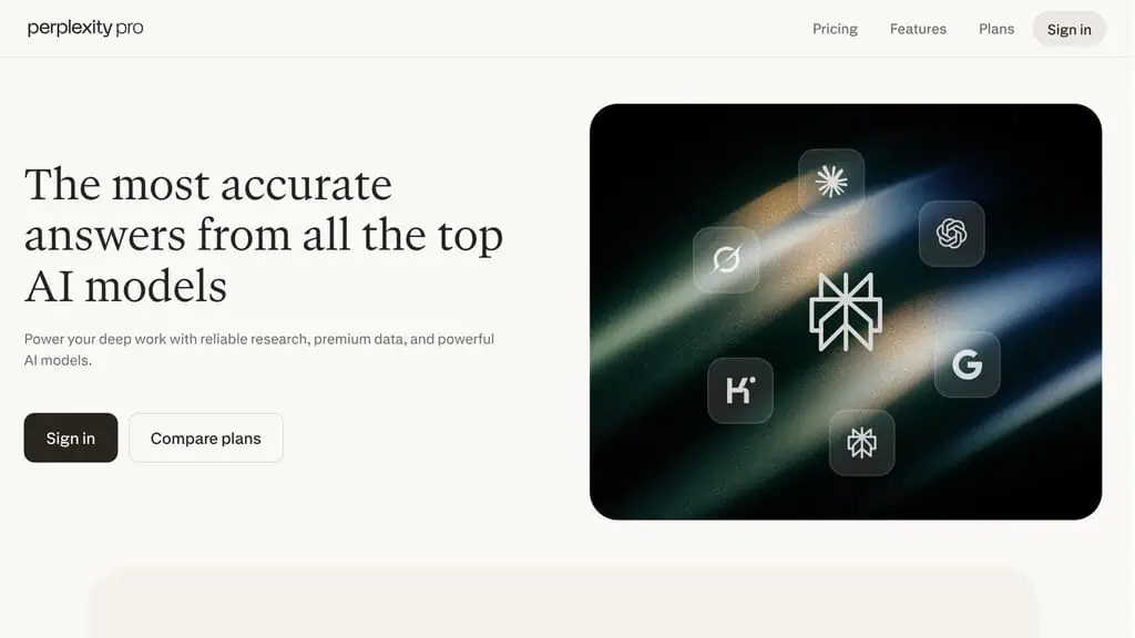 Perplexity AI Pro pricing plans and features comparison