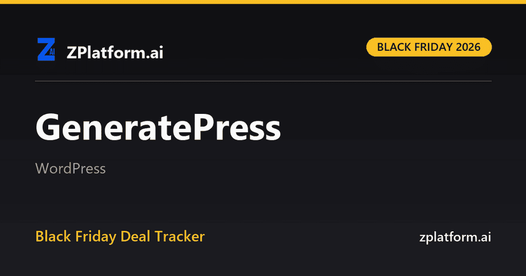 GeneratePress Black Friday 2026 deal