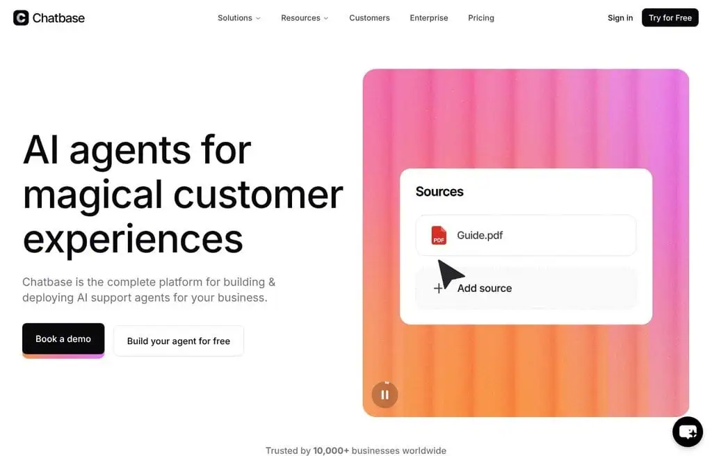 Chatbase custom AI chatbot builder