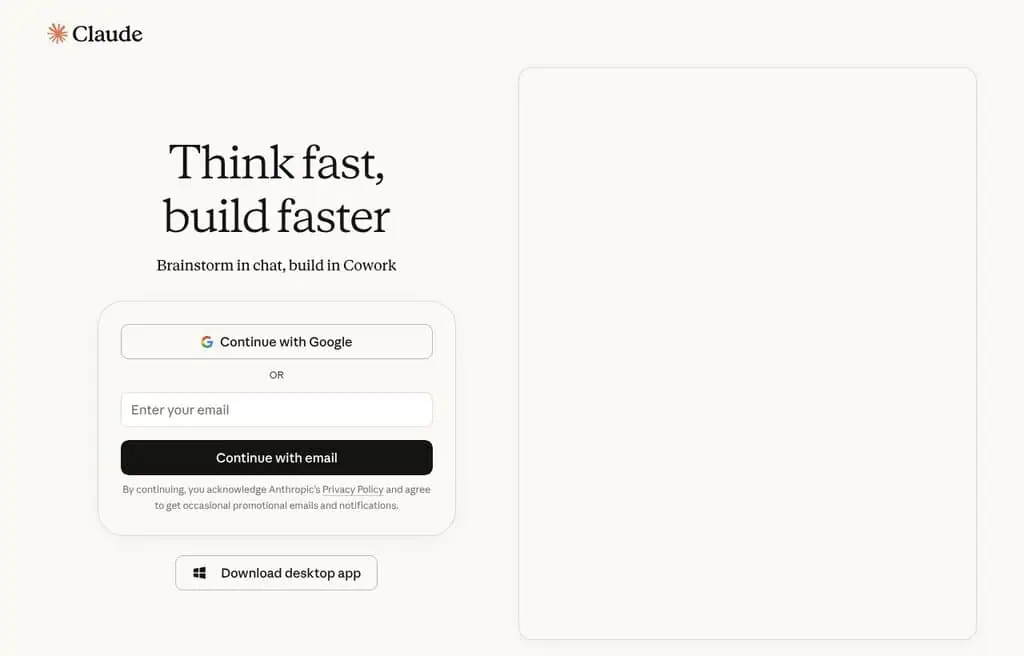 Claude homepage for AI writing, analysis, and coding
