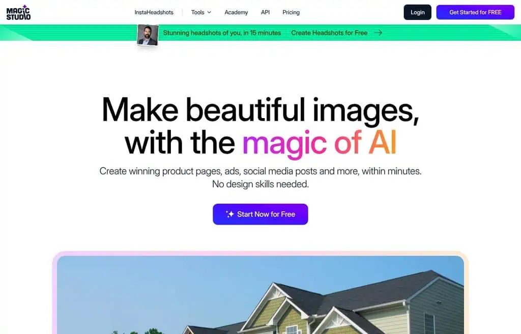 Magic Studio AI image editing and background tools
