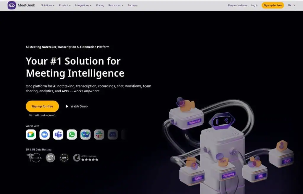 MeetGeek AI meeting recording and summaries