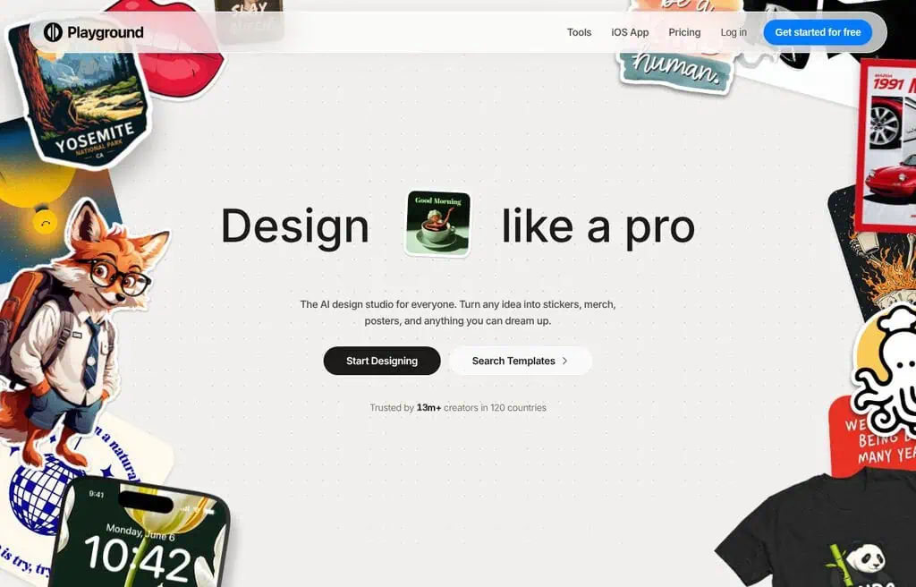 Playground AI image creation with templates