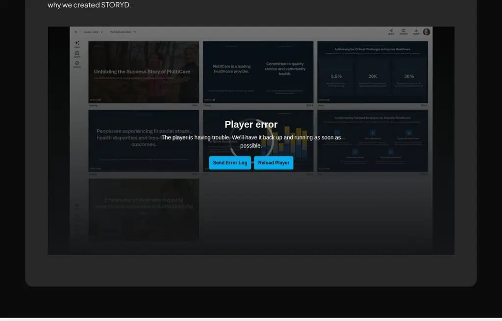 STORYD AI data presentation builder