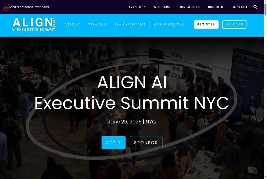 ALIGN AI Executive Summit NYC 2026 homepage banner, June 25 in New York City
