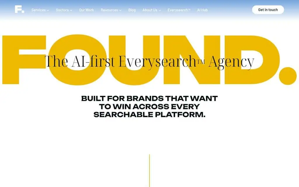 Found homepage - AI SEO agency