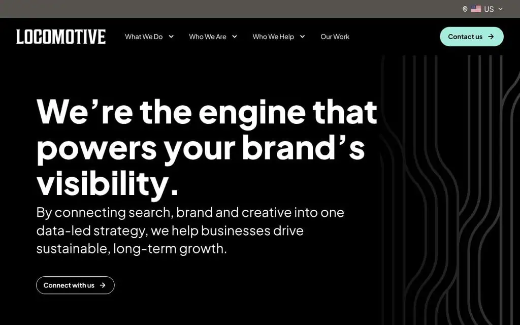 Locomotive Agency homepage - AI SEO agency