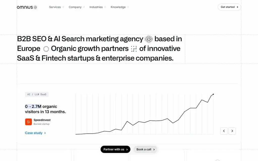 Omnius homepage - AI SEO agency