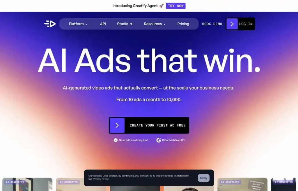 Creatify AI video ad generator from product links