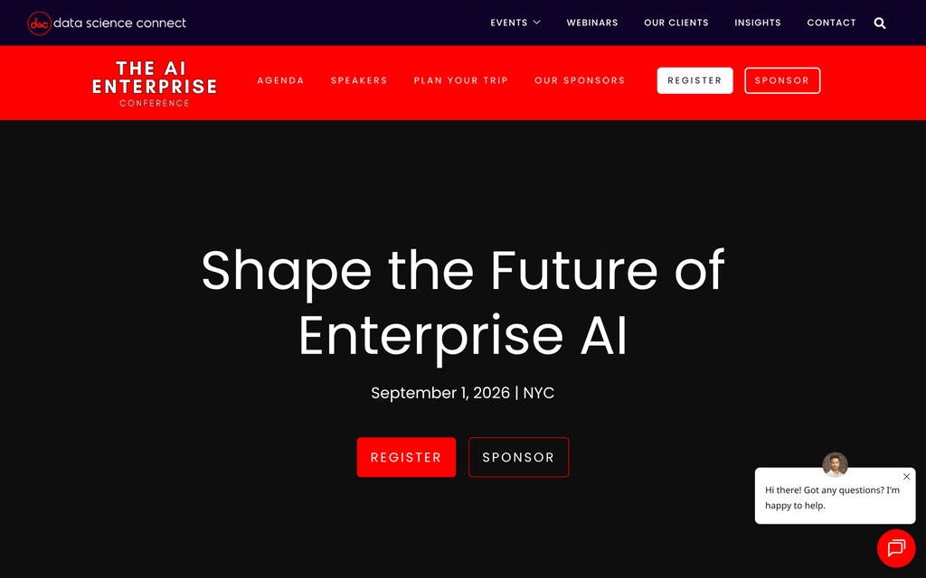 Homepage of the official AI Enterprise Conference 2026 website